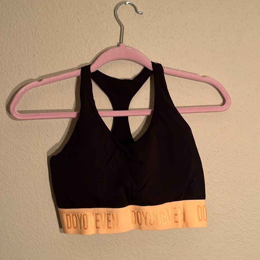 DoYouEven - stretch-lite - black sports bra - M